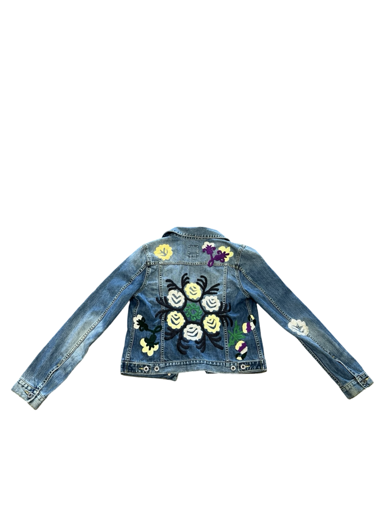 Small Lucky Brand Denim Jacket with Floral Embroidery