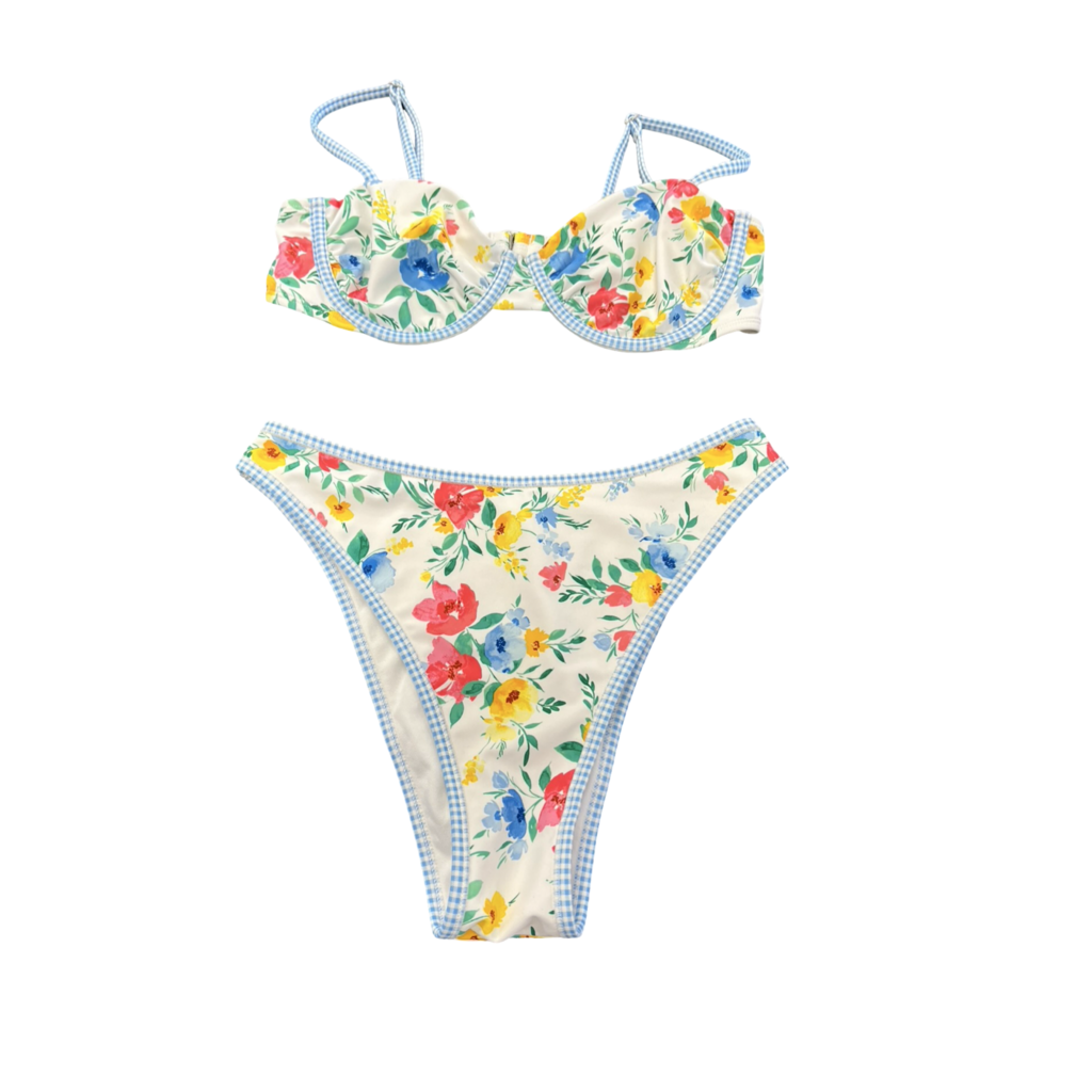 Small Wild Fable Floral Print Two-Piece Swimsuit
