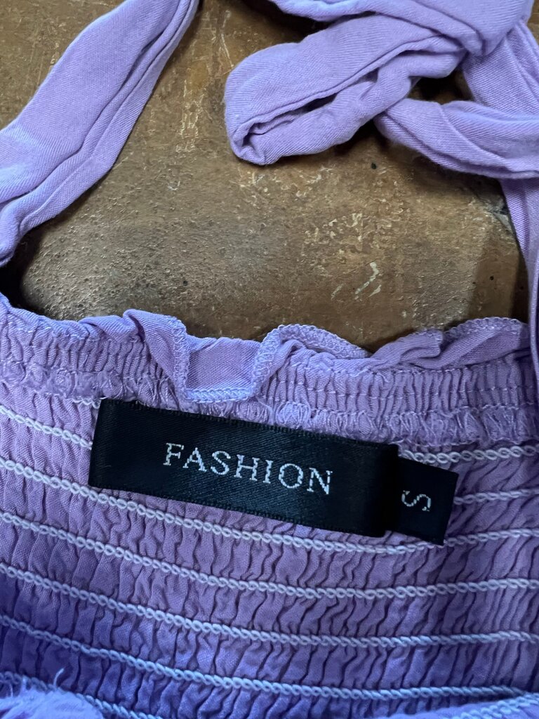 Small Fashion Purple Smocked Summer Dress