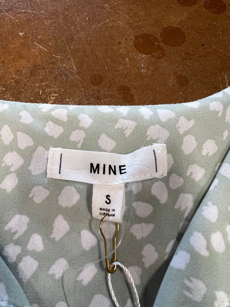 Small Mine Women's Light Green Patterned Top