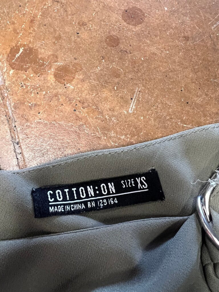 Size XS COTTON:ON Women's Olive Green Dress
