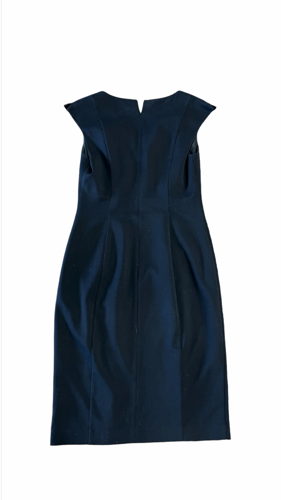 Size 10 Black Halo Cap Sleeve Dress with Colorful Center Panel