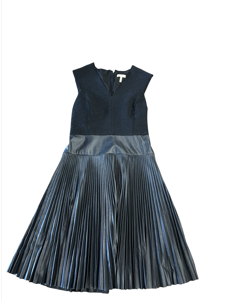 Size 8 Rebecca Taylor Pleated Black Dress