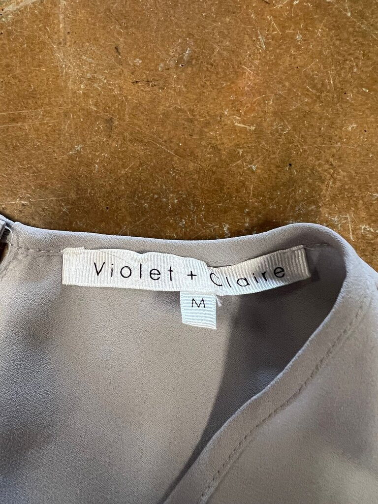 Medium Violet + Claire Gray Sleeveless Top