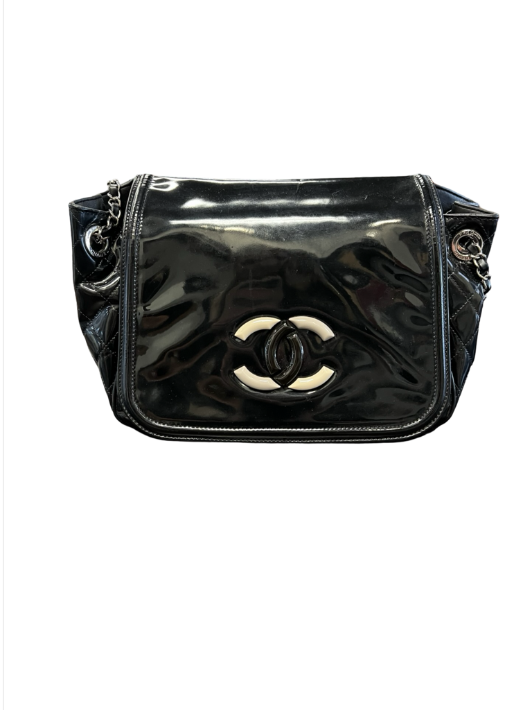 Chanel Vinyl Lipstick Accordion Flap Bag