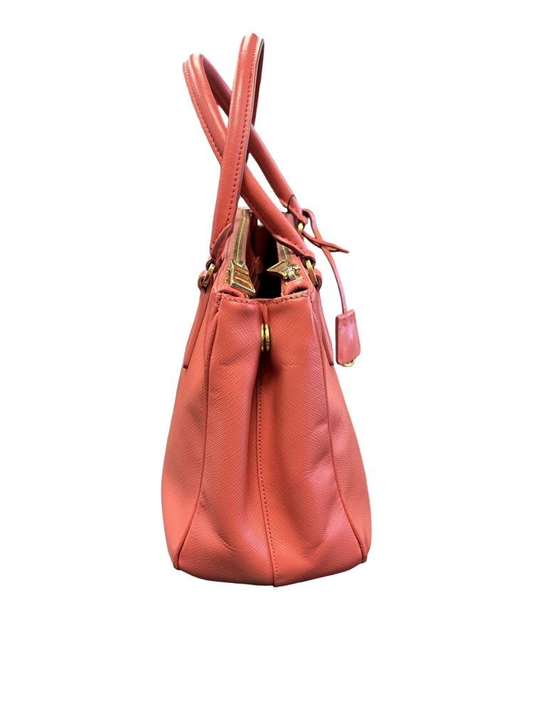 Prada Coral Saffiano Leather Handbag