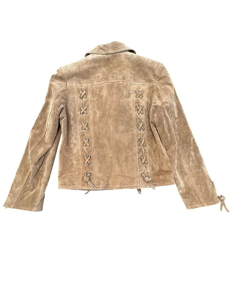 Size XS- Montanaco Women's Brown Suede Jacket