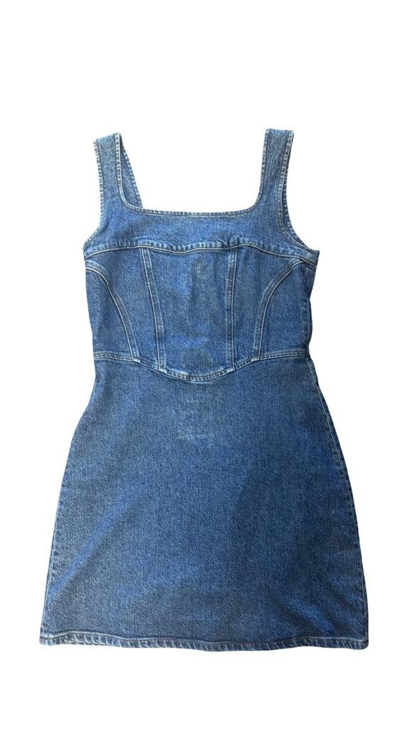Size 4 Denim Zip-Up Dress