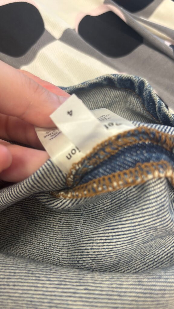 Size 4 Denim Zip-Up Dress