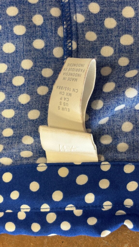 Medium H&M Blue Maxi Dress with Polka Dots