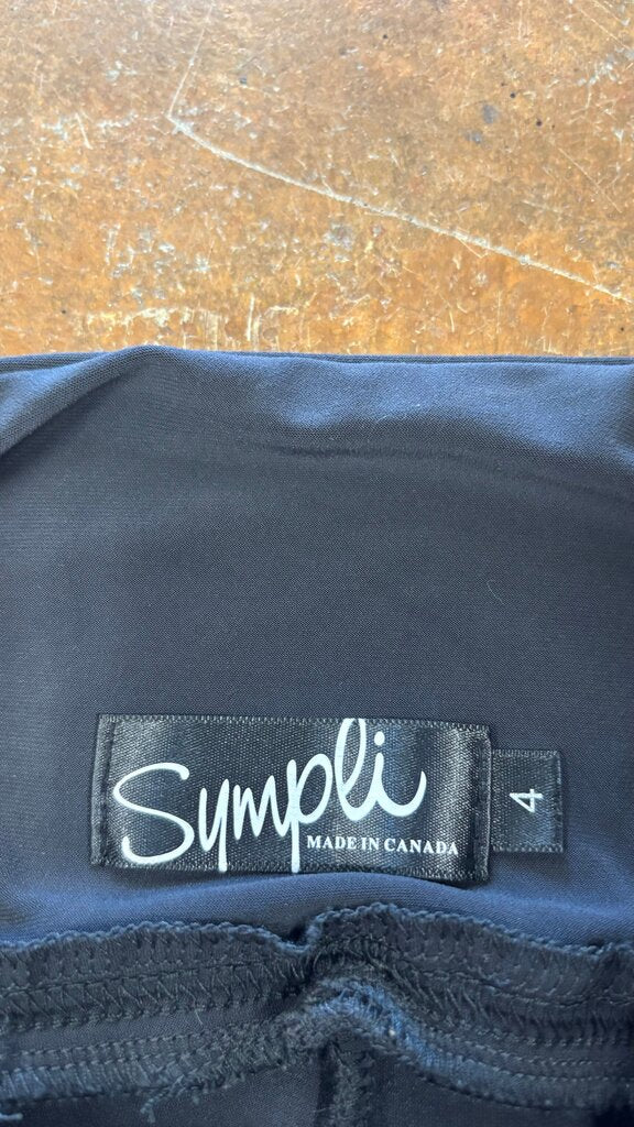 Size 4 Sympli Women's Dark Gray Wrap Pants