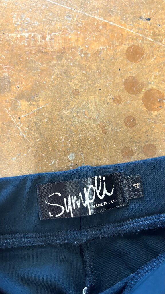 Size 4 Navy Blue Sympli Women's Cargo Pants