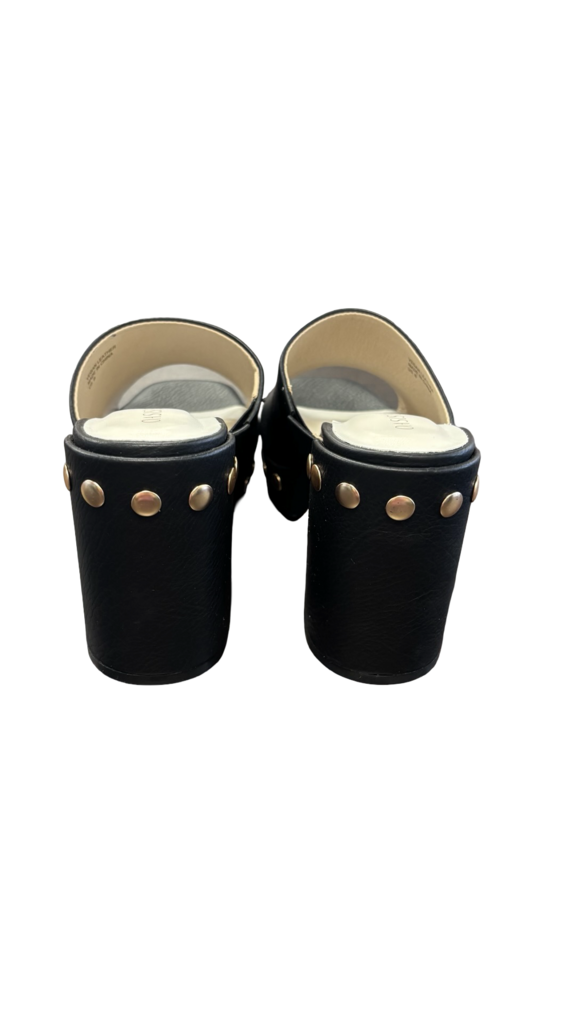 Size 8 Oasis Society Black Platform Slide Sandals