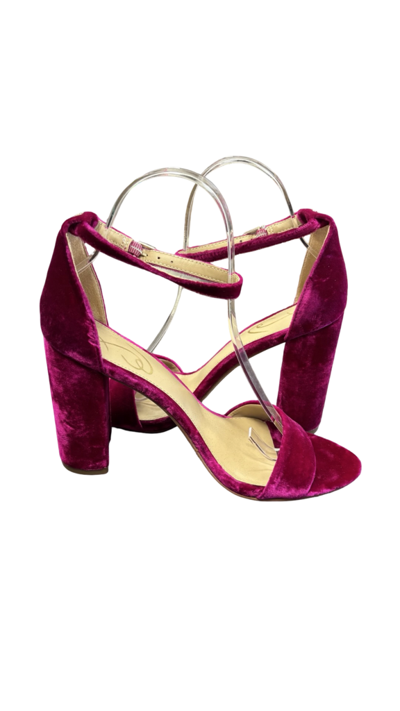 Size 7.5 Velvet High Heel Sandals