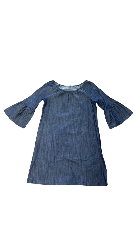 Small Women's Denim Dress with Bell Sleeves