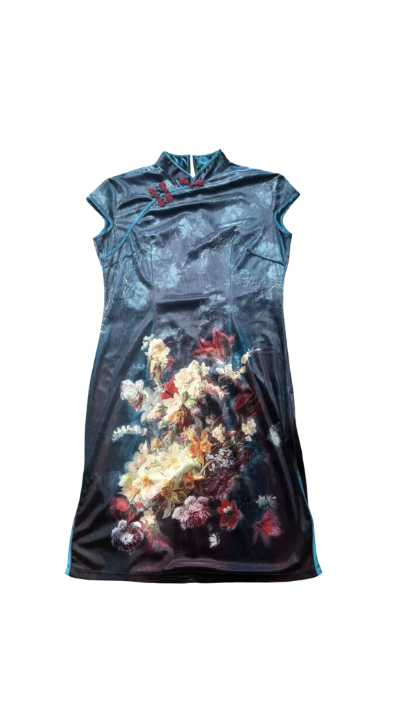 Size XXL Floral Print Party Dress