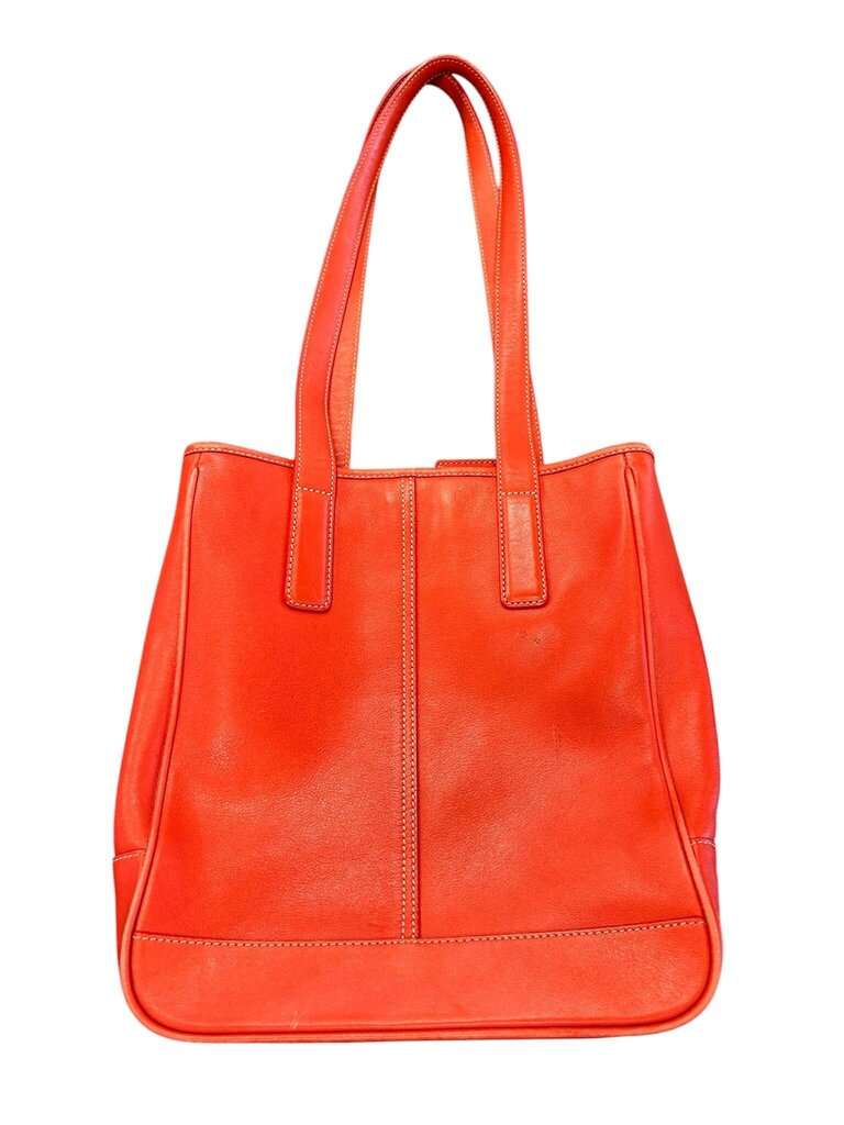 Coach Red Leather Tote Bag