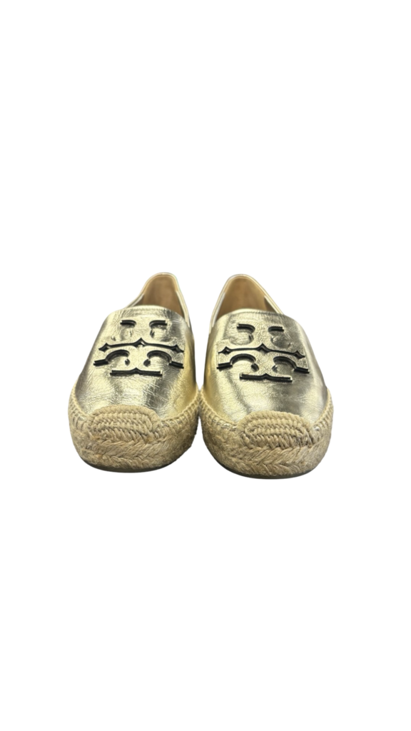 Size 7.5 Tory Burch Gold Espadrille Slip-On Shoes