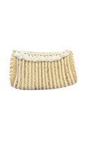 Striped Cotton Clutch Bag