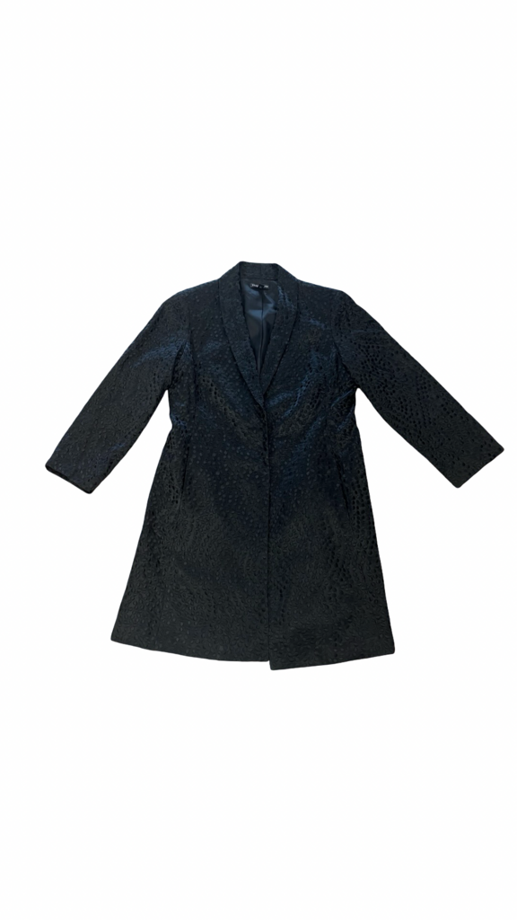 Size XS Eileen Fisher Black Textured Coat