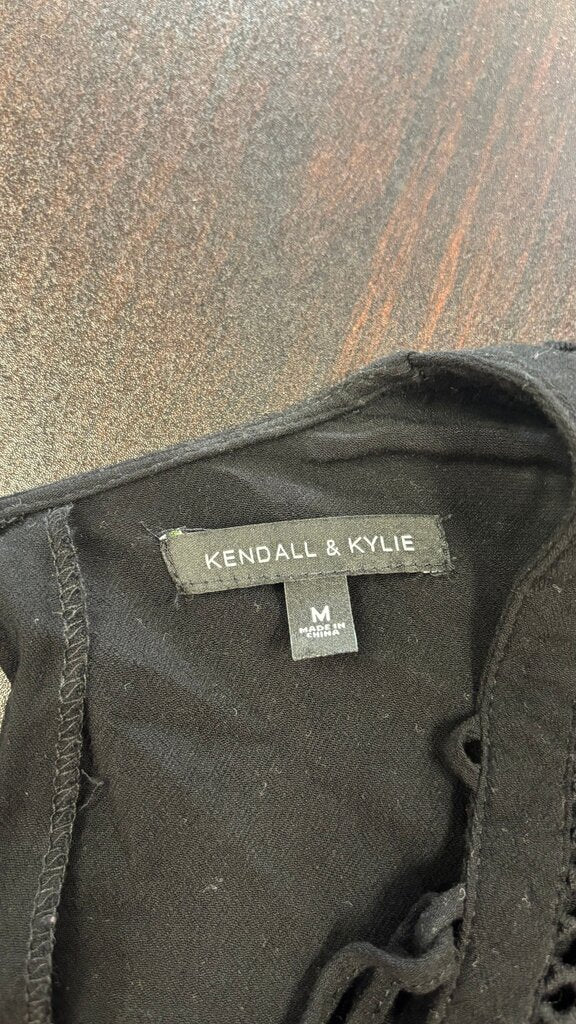 Medium Kendall & Kylie Black Embroidered Romper