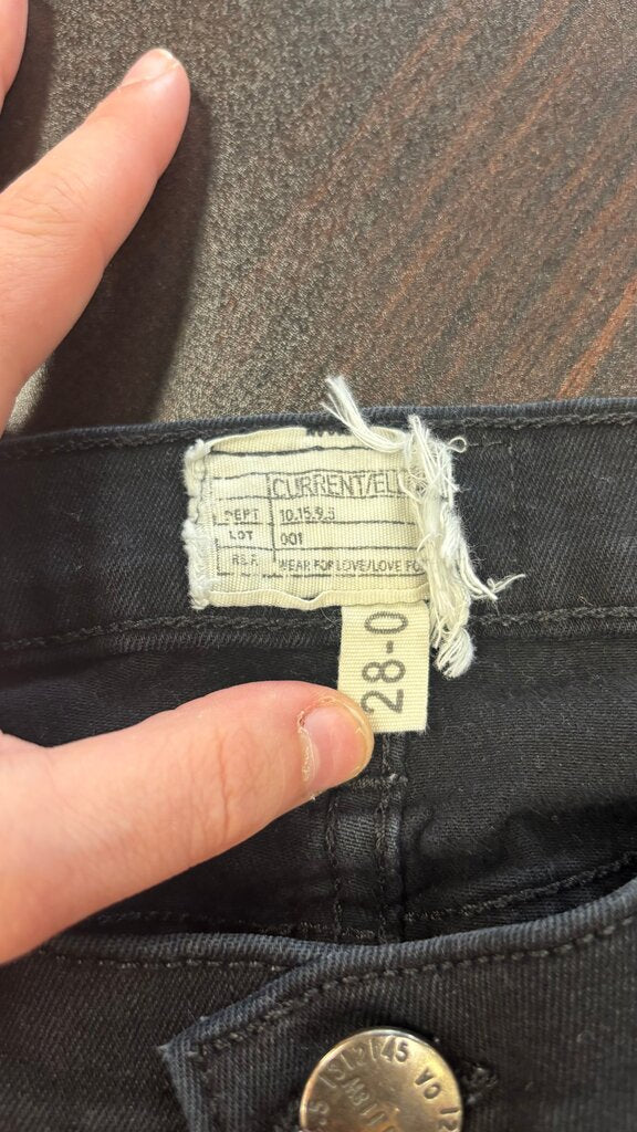 Size 28 Current/Elliott Women's Black Slim Fit Jeans