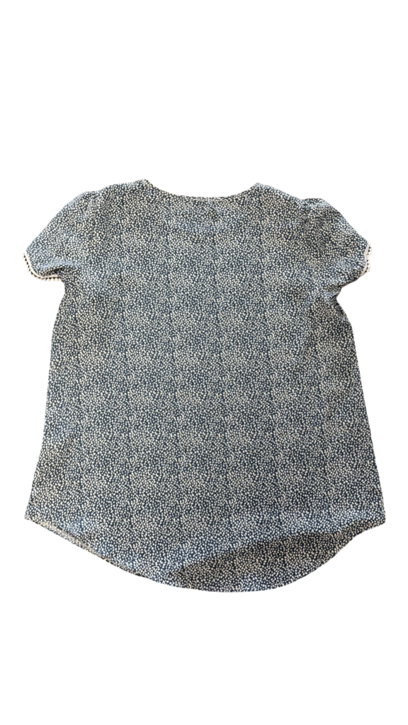 Large SHEIN Women's Blue and White Printed Top