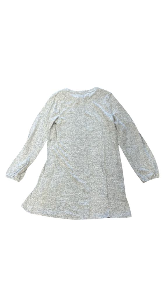 Large Rewind Long Sleeve Gray Tunic Dress