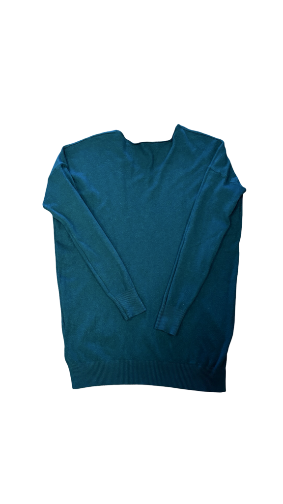 Small &merci Teal V-Neck Sweater