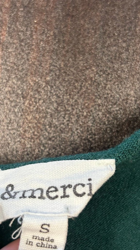 Small &merci Teal V-Neck Sweater
