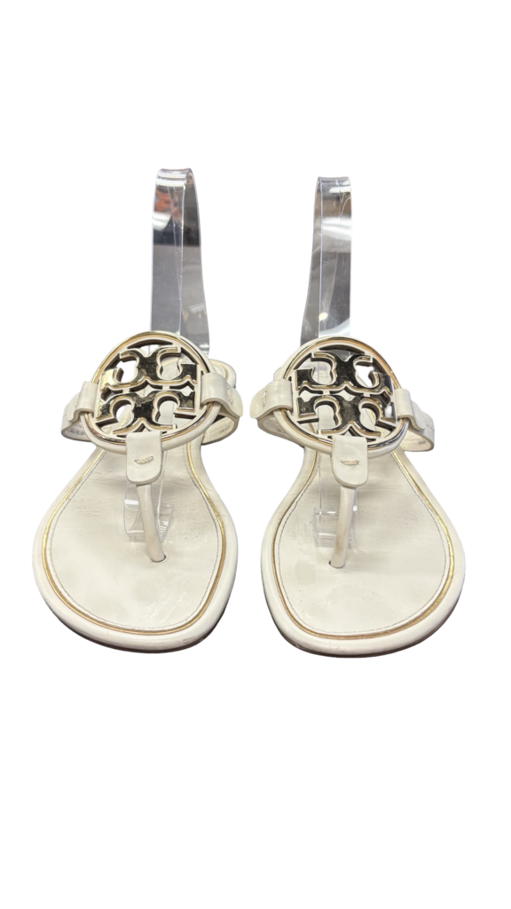 Size 8.5 Tory Burch Women's White Sandals