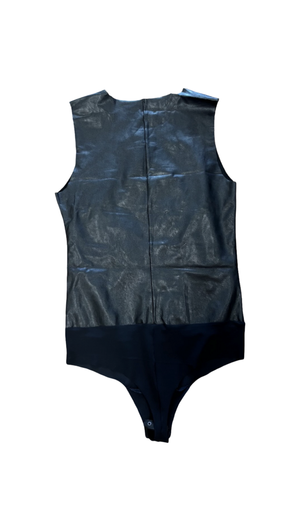 Medium Commando Black Faux Leather Bodysuit