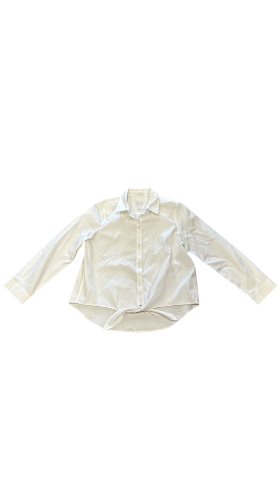 Size 1 Chico's No-Iron White Button-Up Shirt