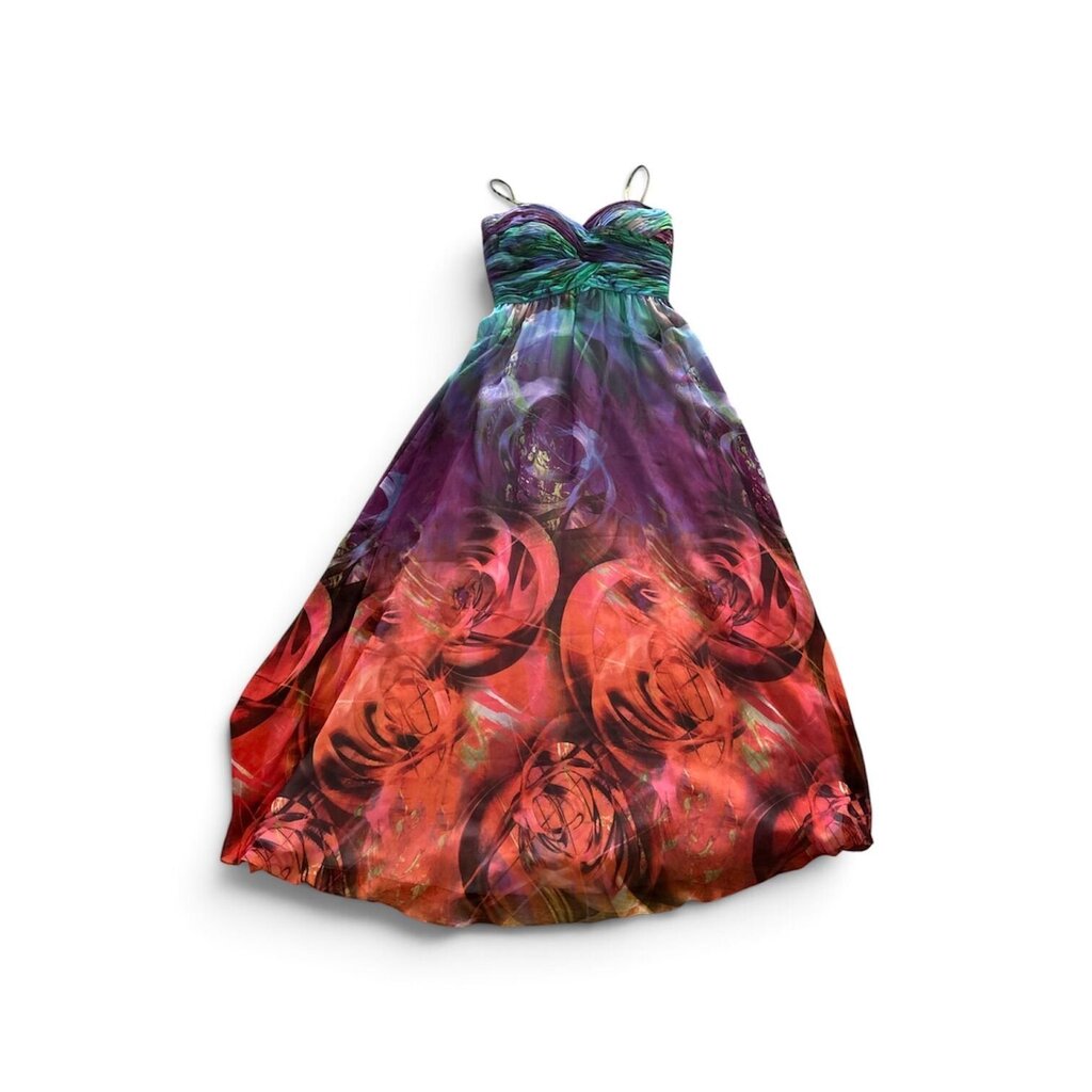 Size 6 Favianna Couture Colorful Dress