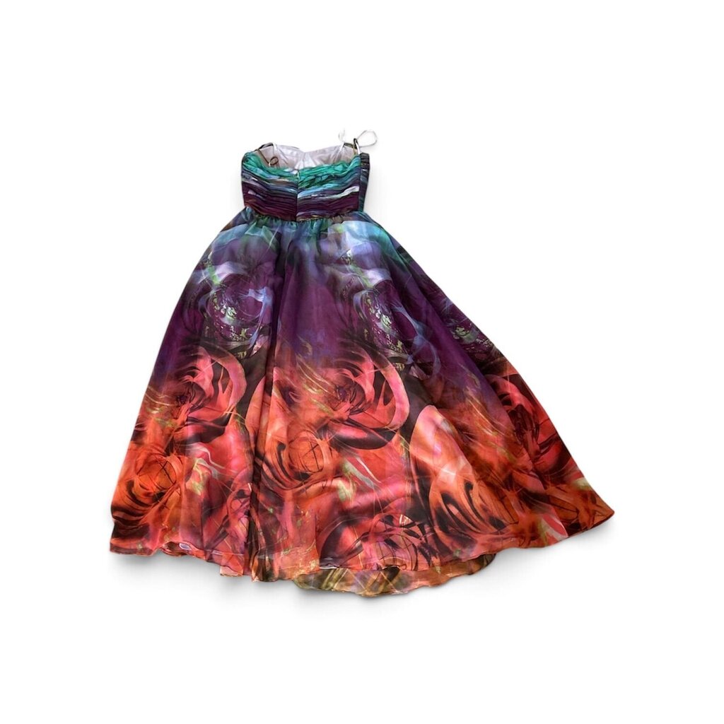 Size 6 Favianna Couture Colorful Dress
