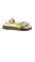 Size 10 Schutz Gold Slide Sandals