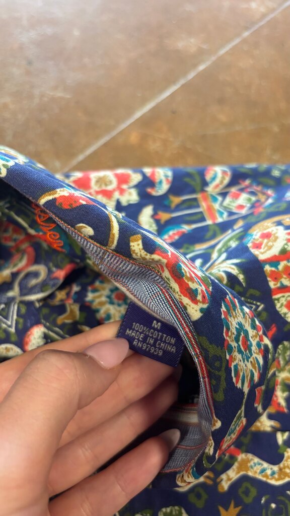 Medium Alan Flusser Floral Print Button-Up Shirt