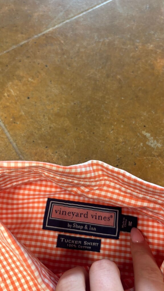 Medium Vineyard Vines Orange Tucker Shirt