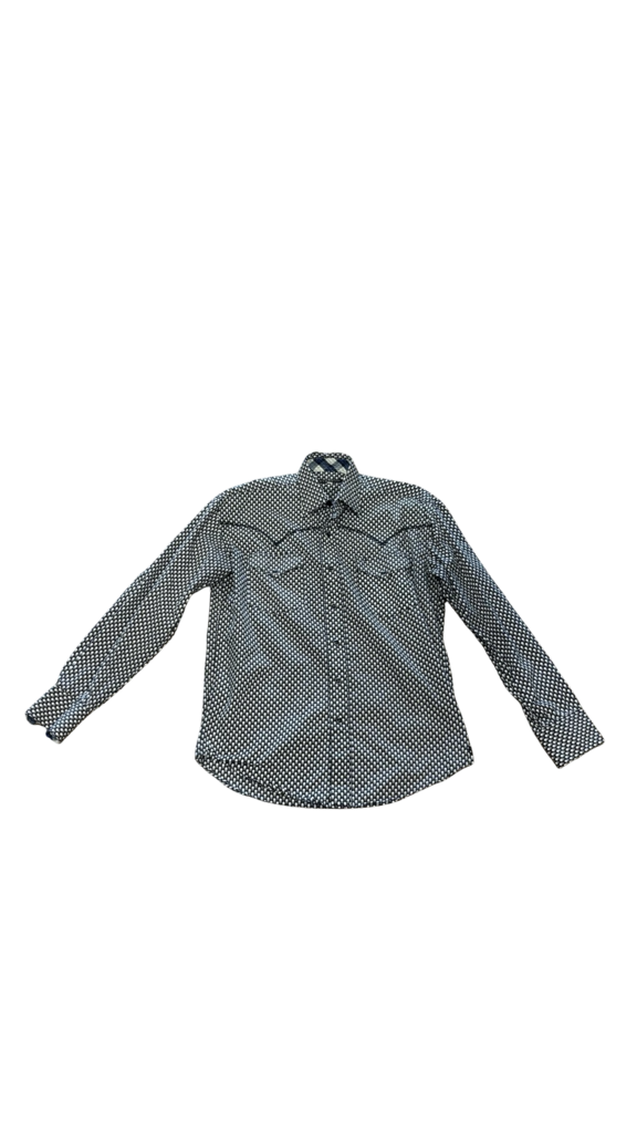 Small Stetson Men's Long Sleeve Shirt with Hexagonal Pattern