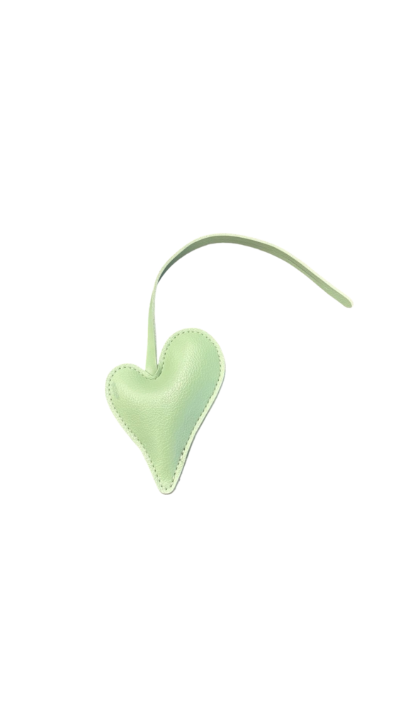 Green Heart Shaped Bag Charm