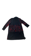 Small IC by Connie K Black and Red Floral Patterned Cardigan