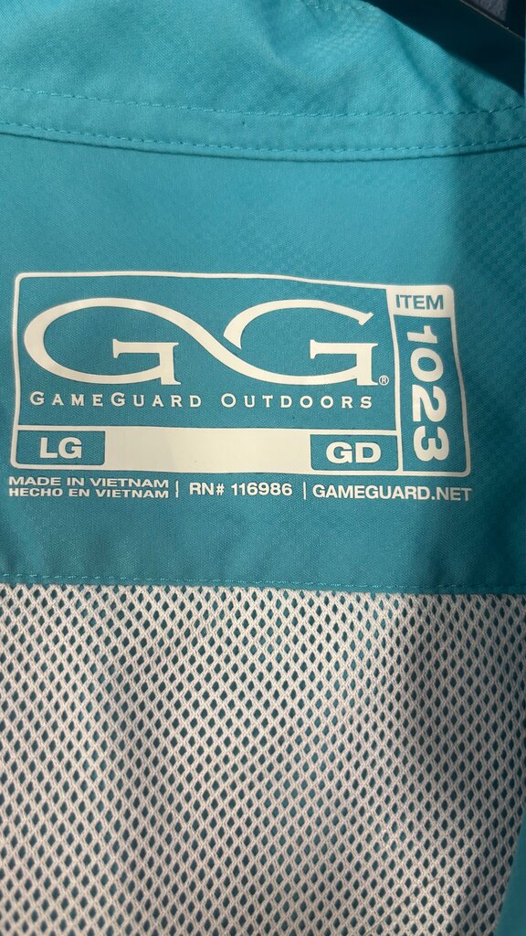 Large GameGuard Outdoors Men's Short Sleeve Button-Up Fishing Shirt