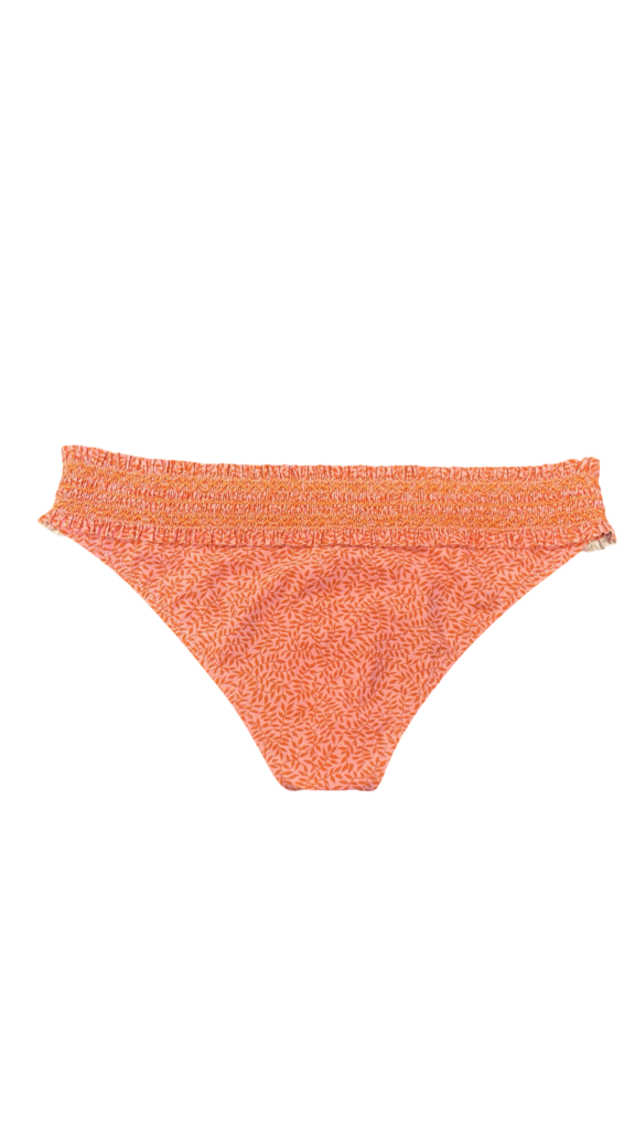 Large Tory Burch Orange Smocked Two-Piece Swimsuit Set