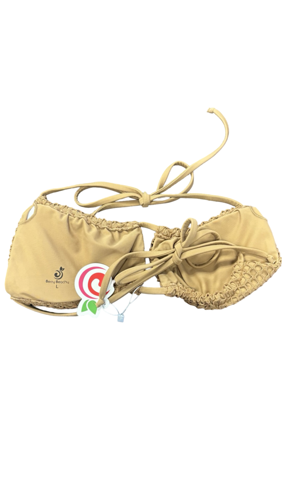 Large Berry Beachy Women’s Tan Mesh Bikini Top