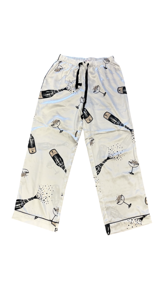 Small Victoria Secret Whimsical Champagne Print Pajama Set