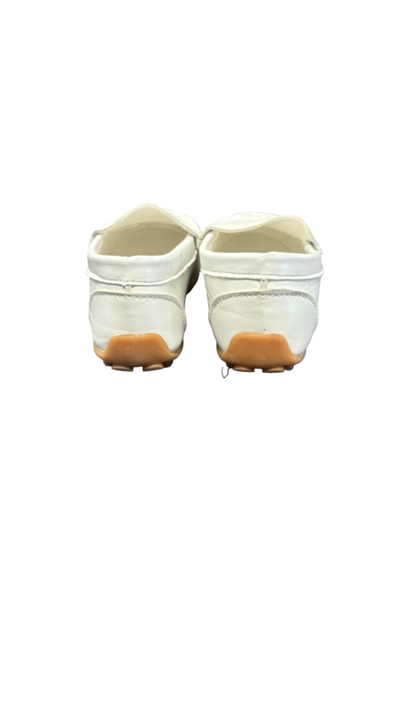 Size 27 Kids White Leather Slip-On Shoes