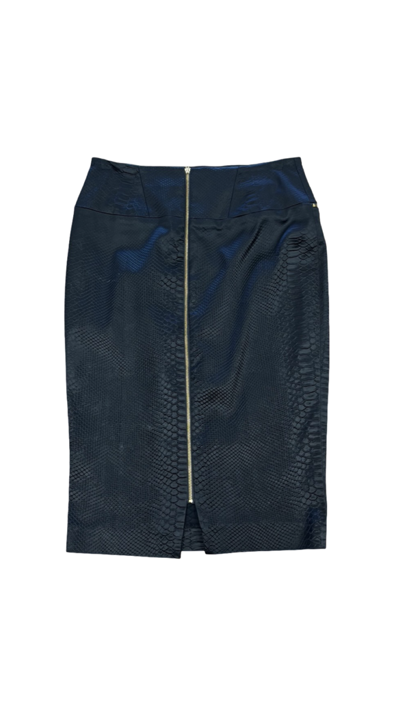 Size 4 Aysha Women's Faux Leather Snake Print Skirt
