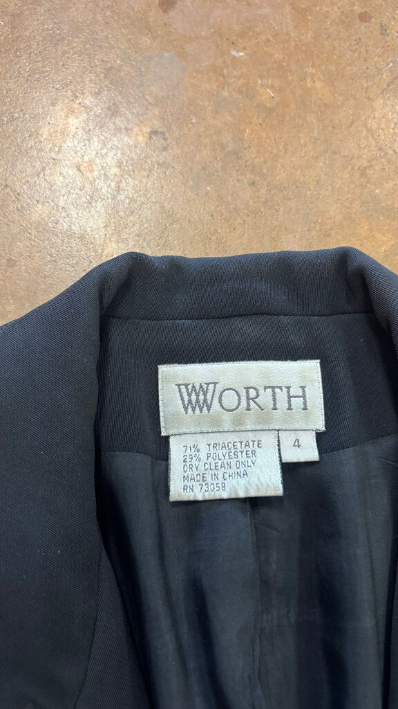 Size 4 Worth Women's Black Blazer