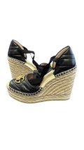 Size 37.5 Gucci Marmont Wedge Espadrilles