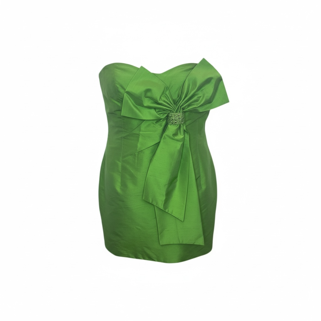 Elegant Green Strapless Dress